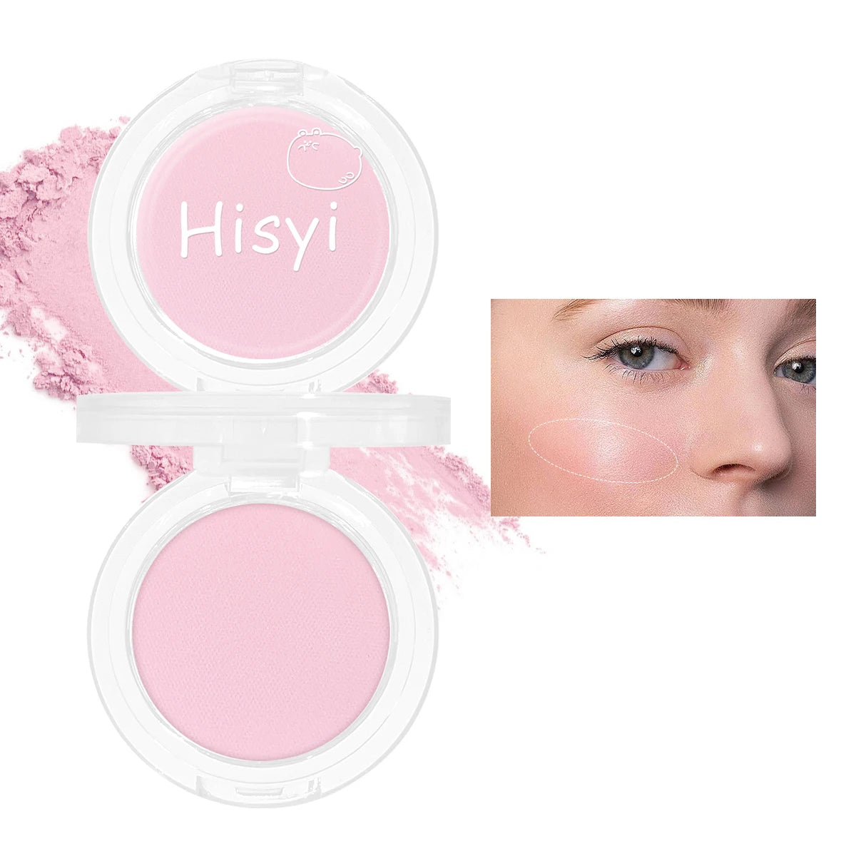 Daily single-color blush - Blush with a subtle wine-like sheen, fine glittering, natural color palette, pure makeup allure Zpaxo 10