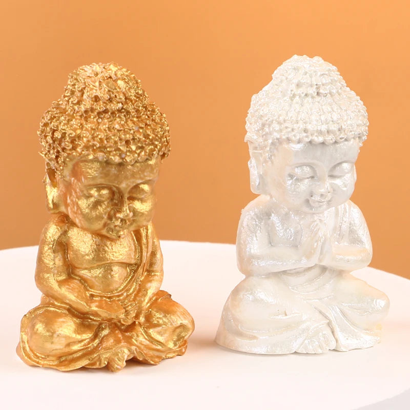 Buddha Silicone Candle Mold 3D Aromatherapy Handmade Soap Wax Clay Gypsum Candles Ornament Craft Making Mold Zpaxo