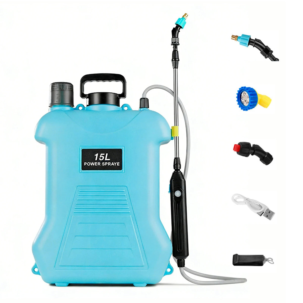 4 Gallon Powerful Lawn Electric Water Sprayer Shoulder Strap Backpack Zpaxo Blue