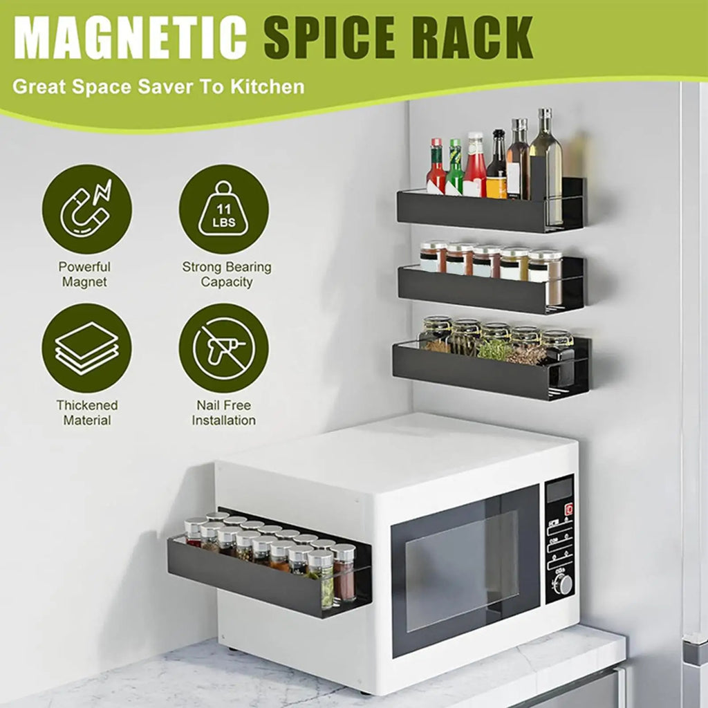 Magnetic Seasoning Rack Fridge Microwave Oven Condiment Shelf 2