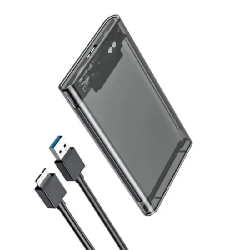 652F Durability 2.5Inch External Hard Disk Box Enclosure for HDD with Plugs and Play Functionality Gray Hard Disk Case Zpaxo