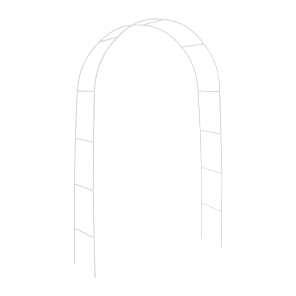 DIY Metal Garden Arch Trellis 240x140x38cm Flowers Frame Multipurpose Zpaxo White