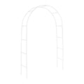 DIY Metal Garden Arch Trellis 240x140x38cm Flowers Frame Multipurpose Zpaxo White