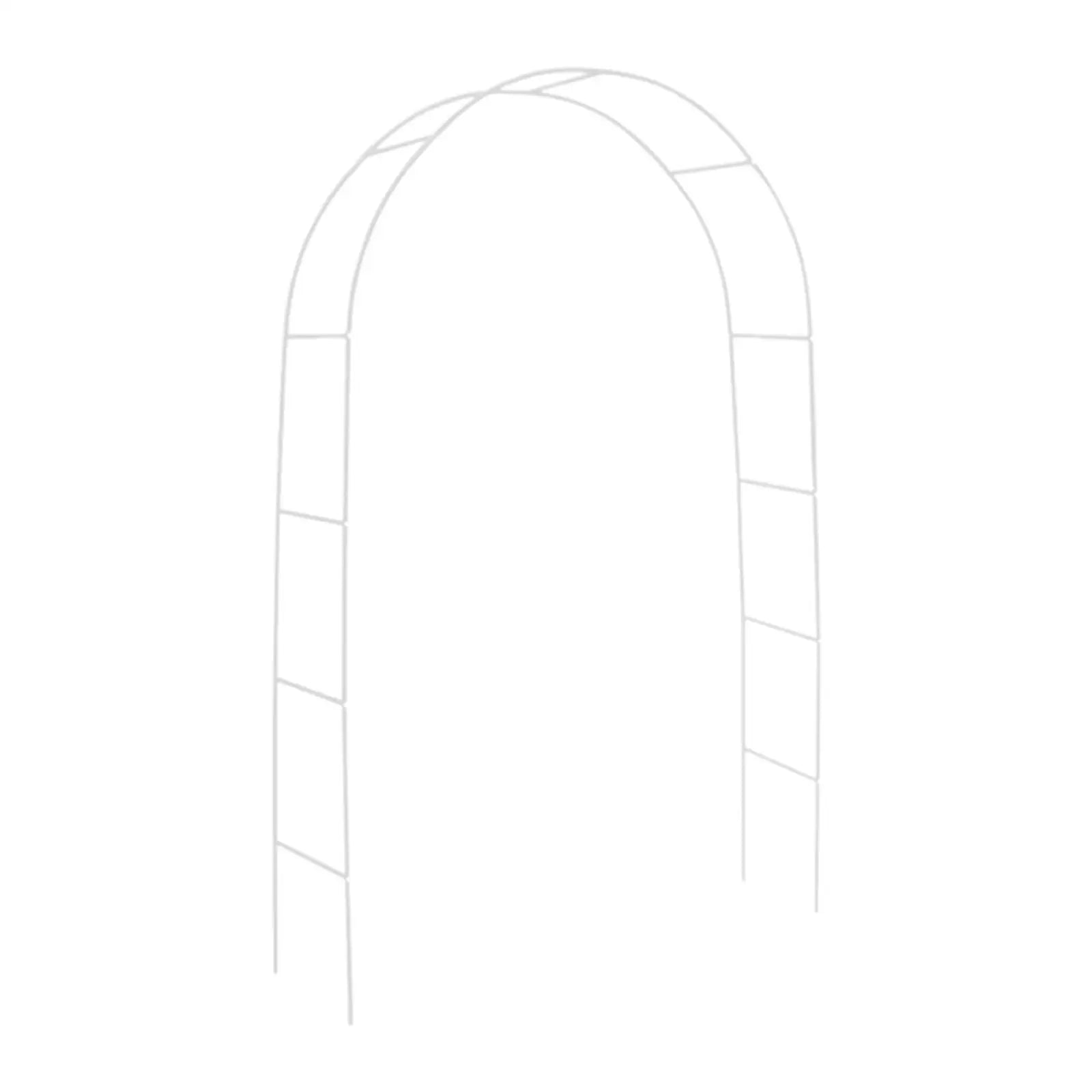 DIY Metal Garden Arch Trellis 240x140x38cm Flowers Frame Multipurpose Zpaxo White
