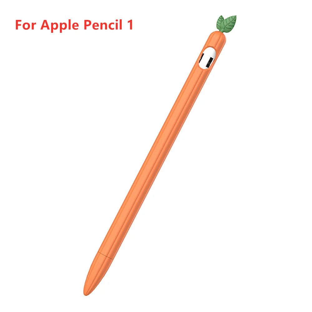 Cute Vegetables Silicone Pen Case Apple Pencil 1 2 Anti Scratch