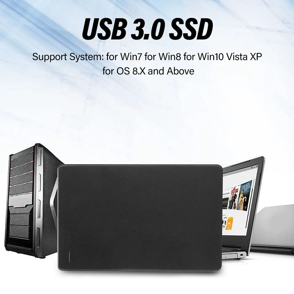 2.5in External Hard Drive Portable USB3.0 5Gbps High Speed Ultra Slim Metal External Hard Drive for Win for OS Zpaxo