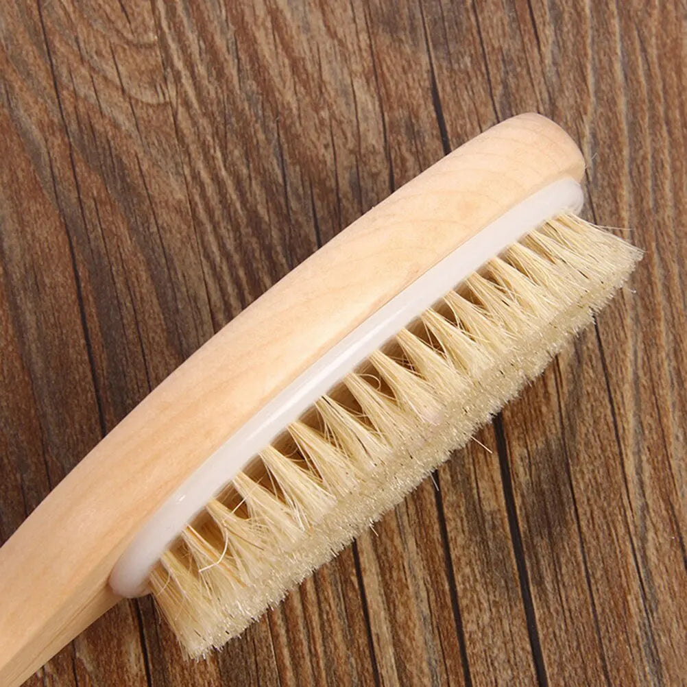 Full Body Natural Bristle Dry Skin Exfoliation Brush Detox Fight