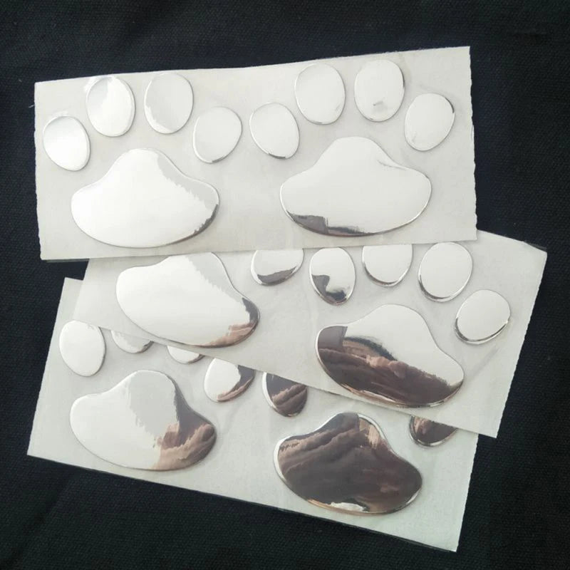 3D Paw Print Car Sticker – Dog & Cat Foot Decal Sheet