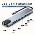 C 1 USB3 0 Hub HDMI PD87W 4K 30Hz Definition Converter SD TF Card Zpaxo 8IN1 USB Type C