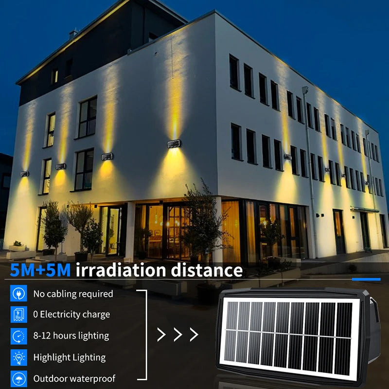Solar Power RGB White Warm Decorative Lights Bright Garden Step Stair Zpaxo