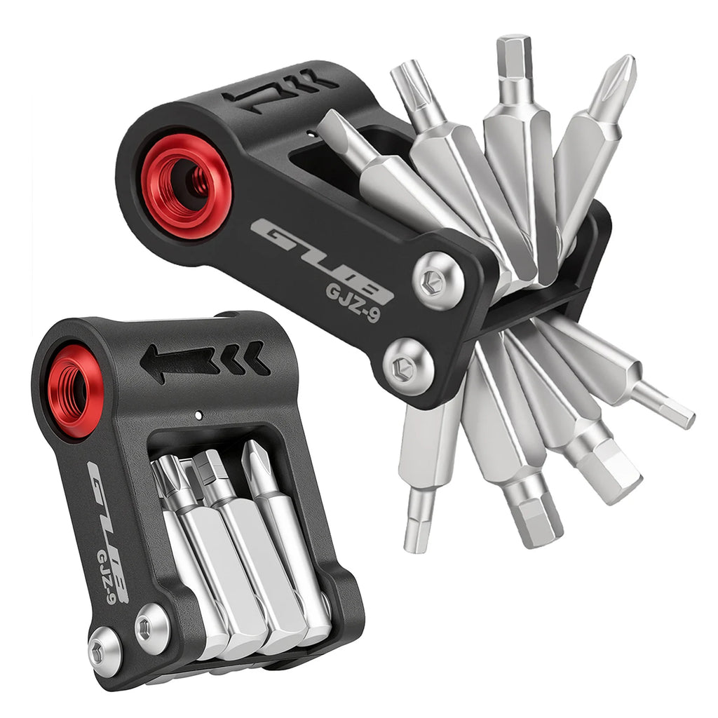 Unisex 9-in-1 Portable Mini Bicycle Multitool Compact Bike Repair