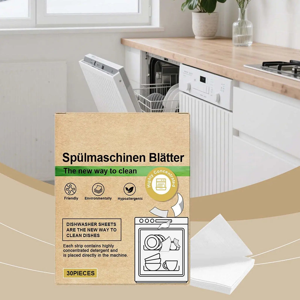 Eco-friendly Dishwasher Detergent Sheets Natural Cleaning Strips