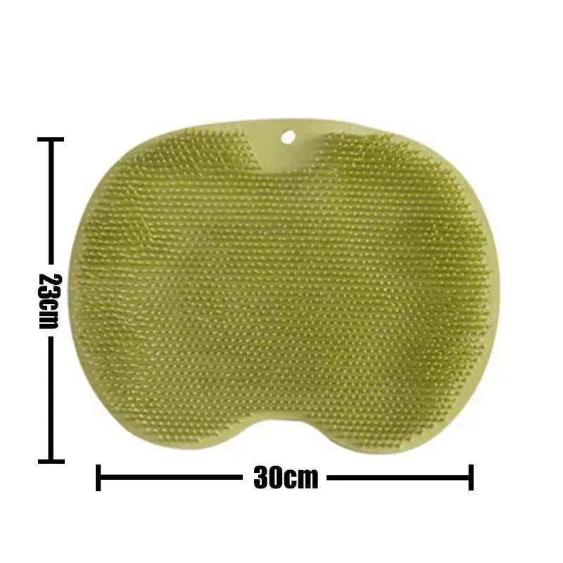 Anti-slip Shower Foot Scrub Massager - Anti-slip, Easy To Clean, Enhanced Exfoliation and Relaxation Bathroom Massage Pad Zpaxo green mat