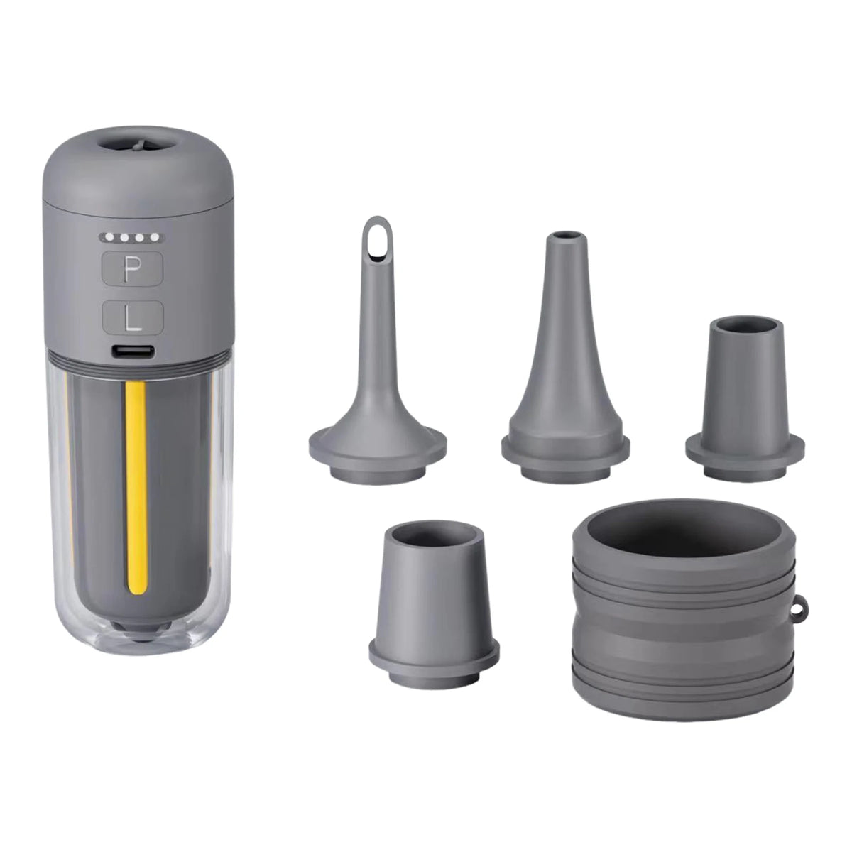 Portable Air Pump 2000 MAh Battery Camping Light Mini Outdoor Type-c Zpaxo Grey