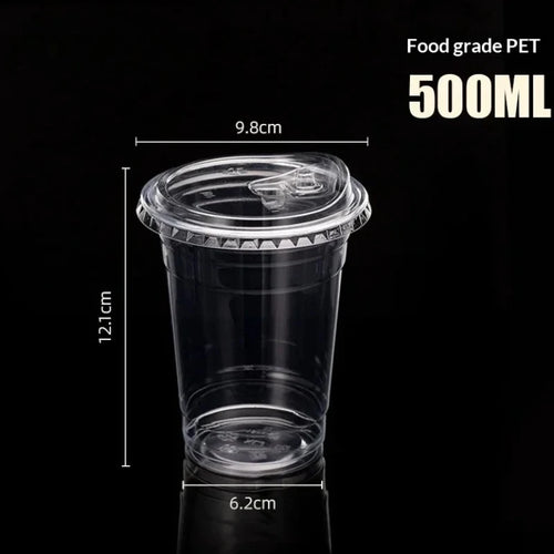 10pcs Disposable packaged internet-famous Dudu cup cold drink plastic cup, coffee coconut milk latte, milk tea, PET beverage cup Zpaxo