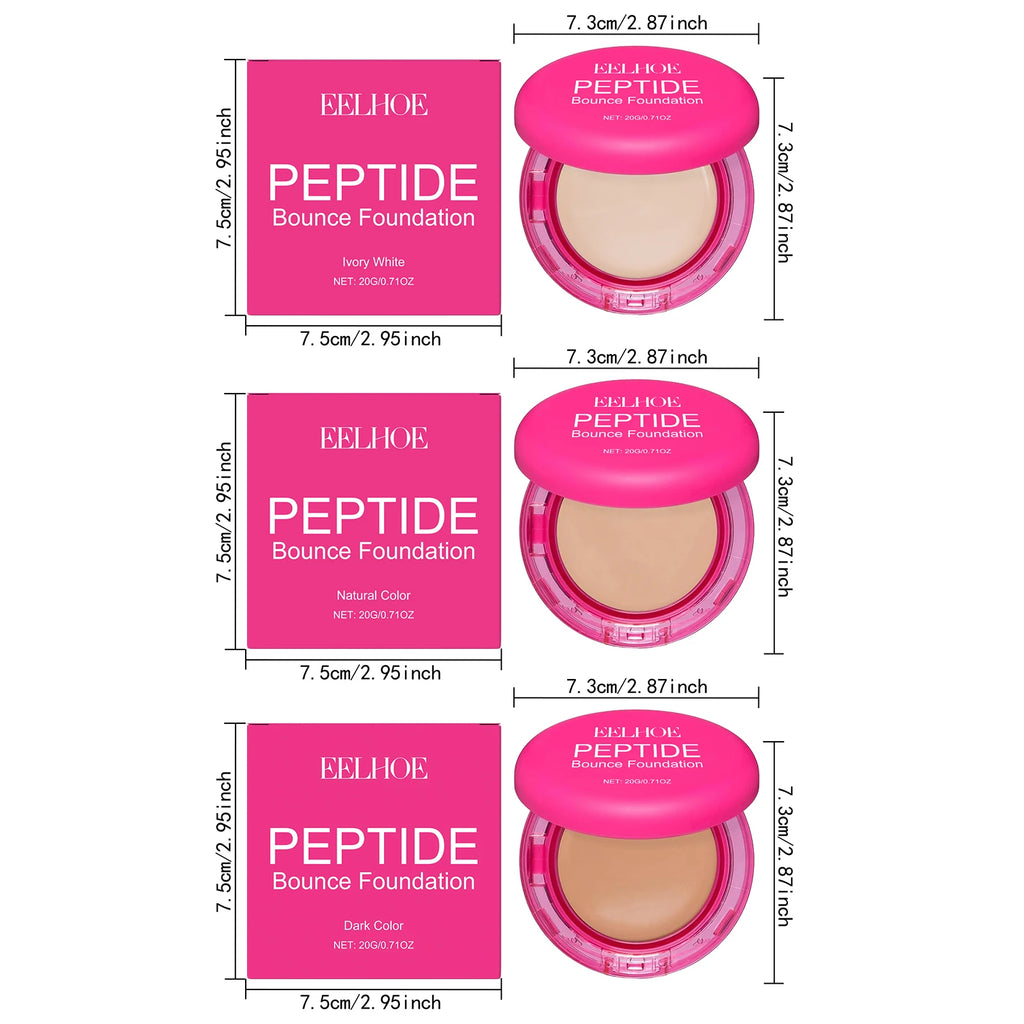 EELHOE Peptide Bounce Balm Foundation Full Coverage Concealer Balm Foundation Zpaxo