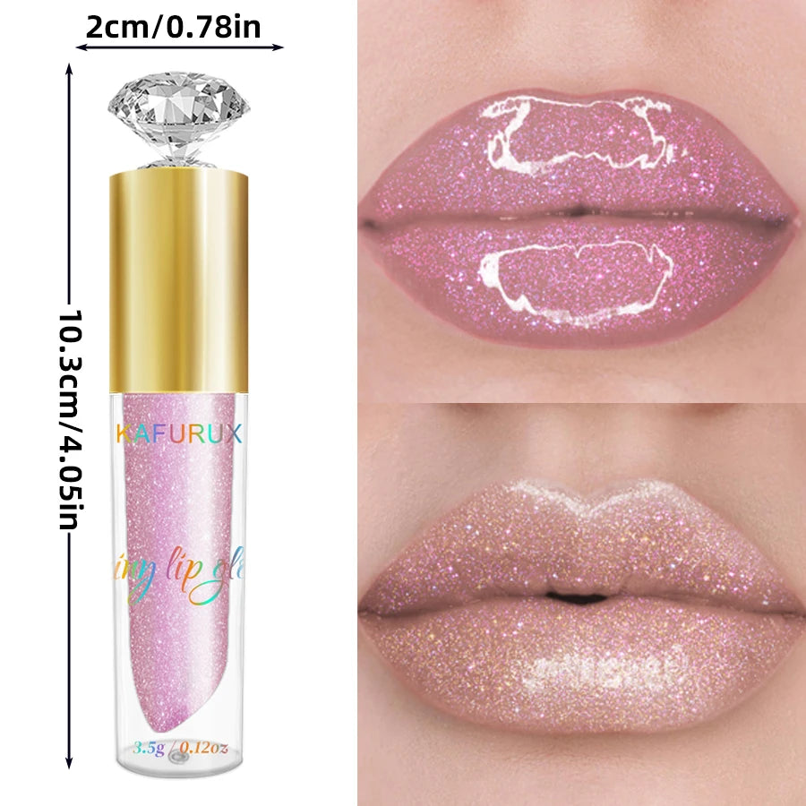 9 Colors Diamond Shimmer Glitter Lip Gloss Moisturizing Liquid