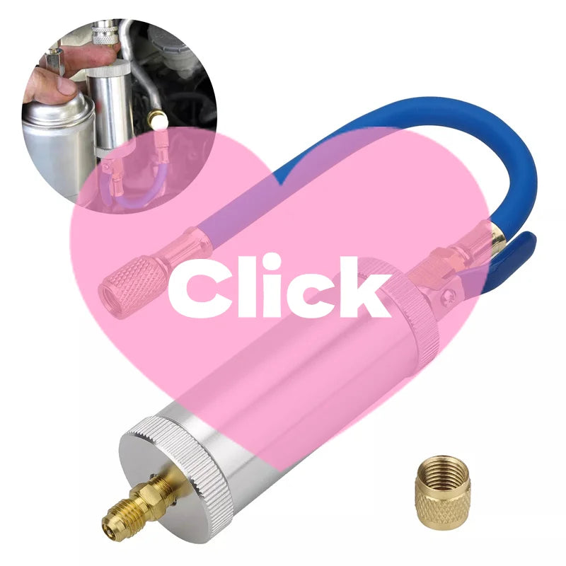 R12 R134A R22 Air Conditioning Car Oil Injection Dye Injection Tool 2 Ounce 1/4" Pure Liquid Oil Coolant Filler Tube Zpaxo