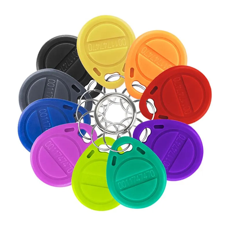 10pcs/20pcs 125KHz Control Keyfobs Rewritable Duplicate Tag TK4100 Proximity Copy Access Card ID Token Ring RFID Cloner Keychain Zpaxo