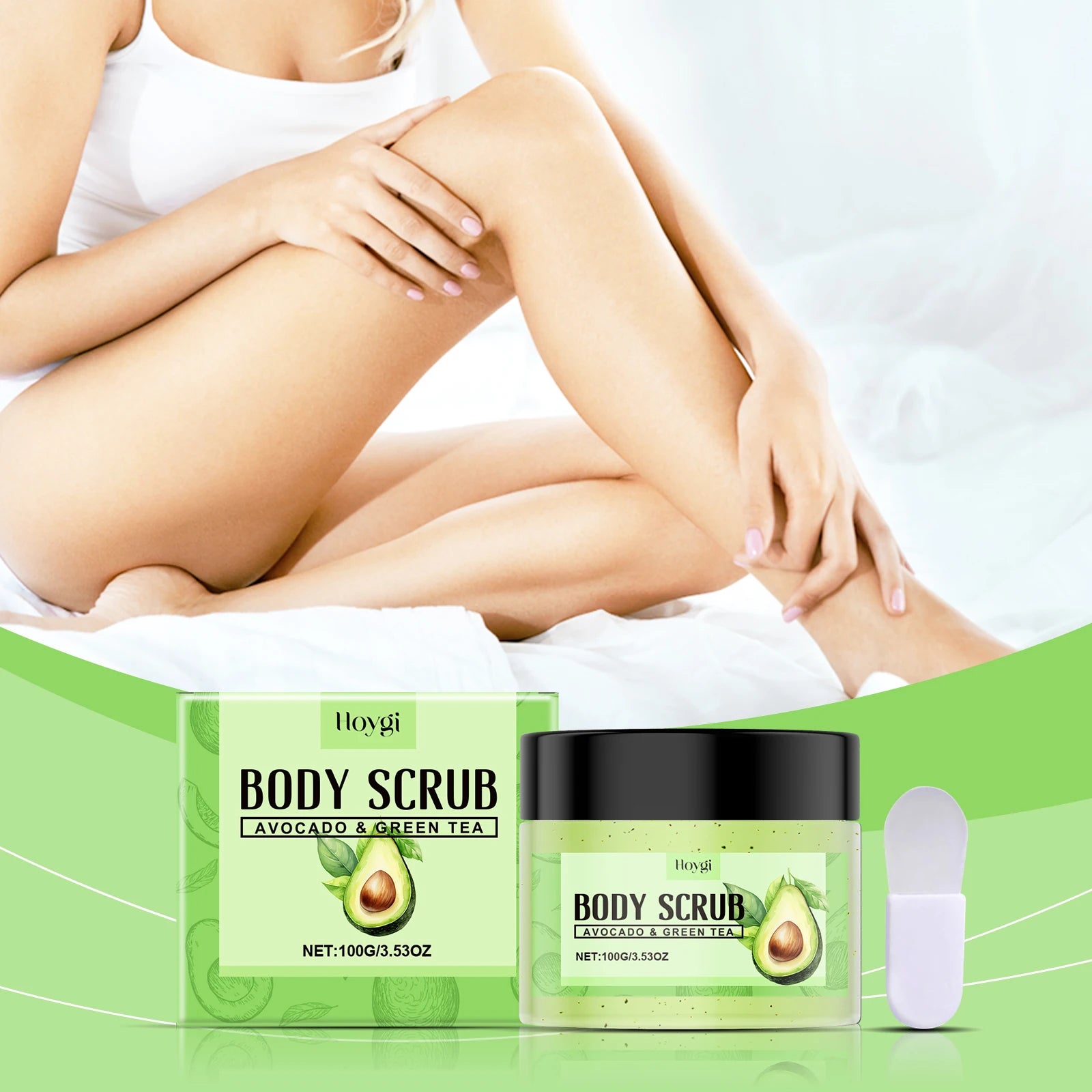 Matcha Body Scrub Gentle Exfoliating Cleansing Pores Effectively Removes Dirt Smooth Skin Nourishing Skin Scrub Nourishing Care Zpaxo