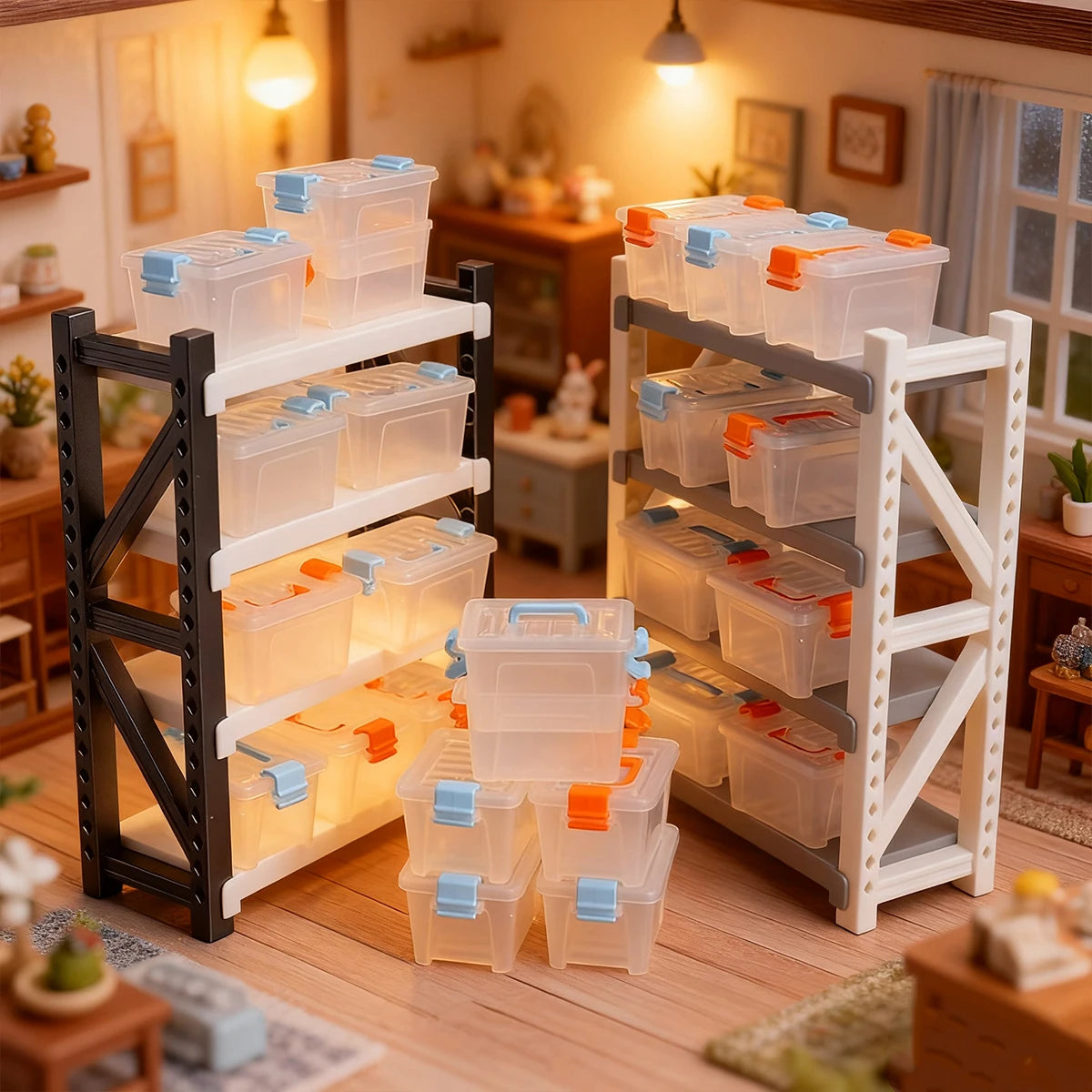 Miniature Storage Boxes – Dollhouse & Diorama Props (5/10pcs)