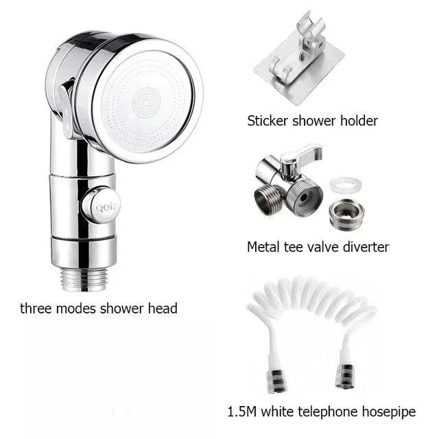 Faucet Extender & External Shower Head Adapter Set Faucet Shower Adapter Zpaxo white