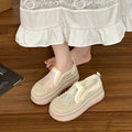 2026 Spring Autumn Women's Comfortable Breathable Heel Shoes Women Zpaxo Beige 35