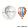 Hot Air Balloon Rainbow Cloud Silicone Mold Cake Decorating Fondant Chocolate Candy Sugar Craft Gum Paste Cupcake Topper Mold Zpaxo 50-616-B
