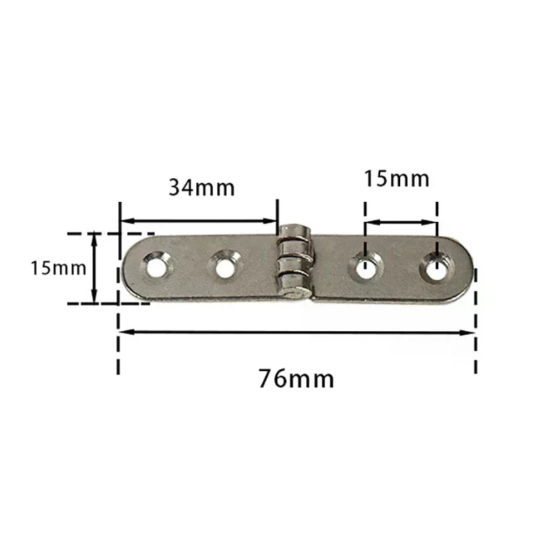 2pcs 180 Degree Foldable Hinge Flap Screw-On Hinges For Sewing Machine Cabinet Door Hinge Furniture Hardware Accessories Zpaxo