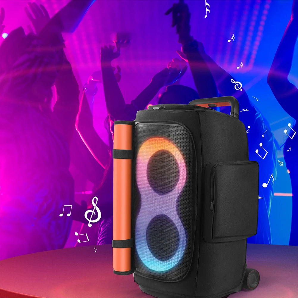 Portable Speaker Dust Case Zipper Closure Padded Protective Cover