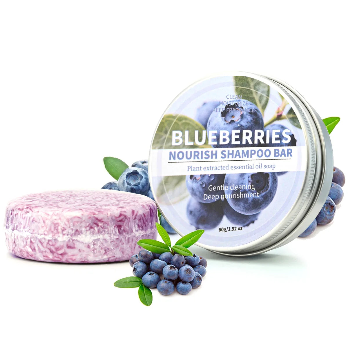 Blueberry Shampoo Bar – Natural Deep Cleansing Hair Soap Shampoo Bar Zpaxo