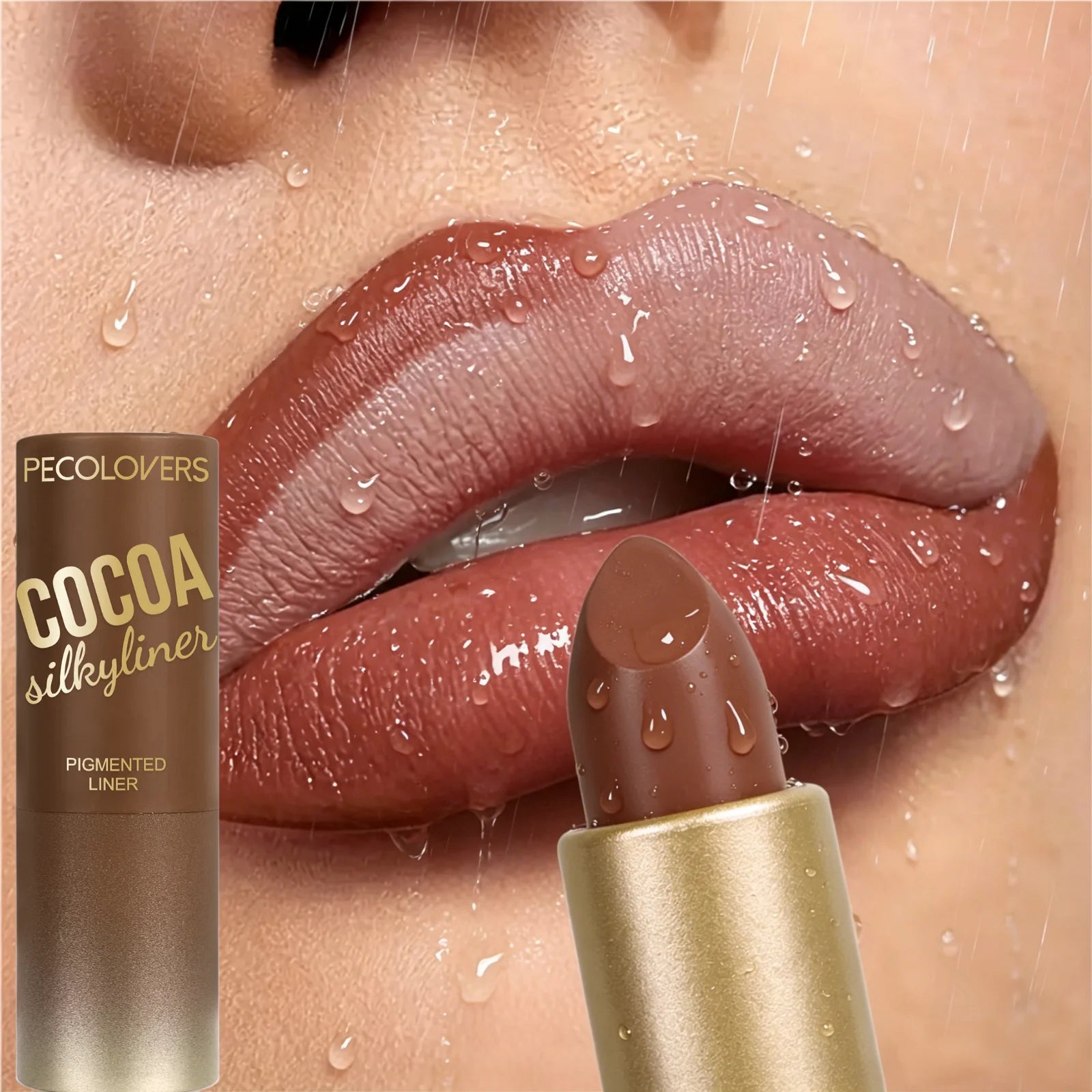 1PC Matte Velvet Brown Lipstick - Waterproof and Sweat-proof, Non-stick Cup, High Color Development, Non-sticky Lip Gloss Zpaxo