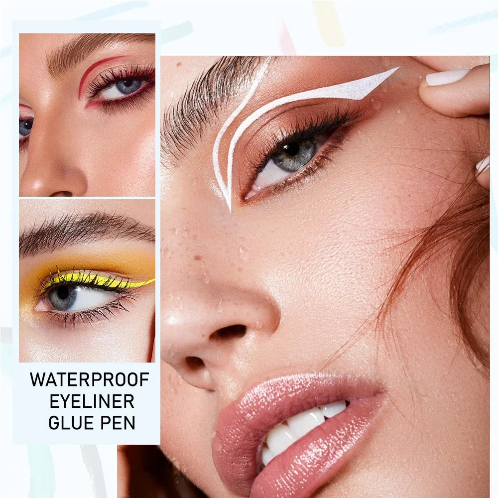 Colorful Eyeliner Lip Liner Gel Pencil No Smudge Silver Black Pink Zpaxo