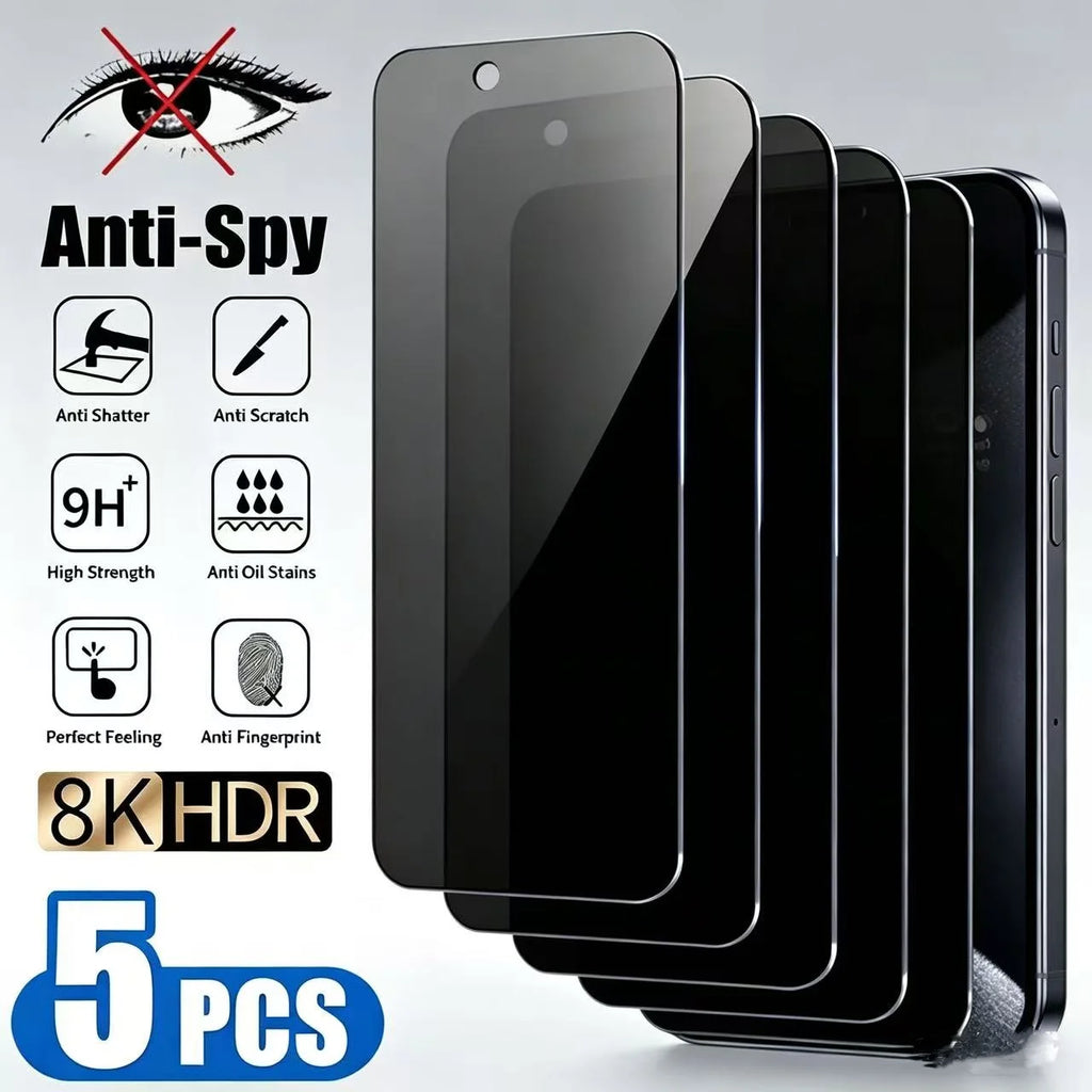 1- Privacy Screen Protector IPhone11 12 Mini 13 Promax 15 Anti-spy
