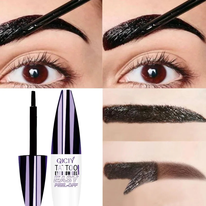 Waterproof Peel-off Semi Permanent Eyebrow Gel Natural Lasting Eye Brow Liquid Tearing Tattoo Tint Cream Cosmetics Zpaxo