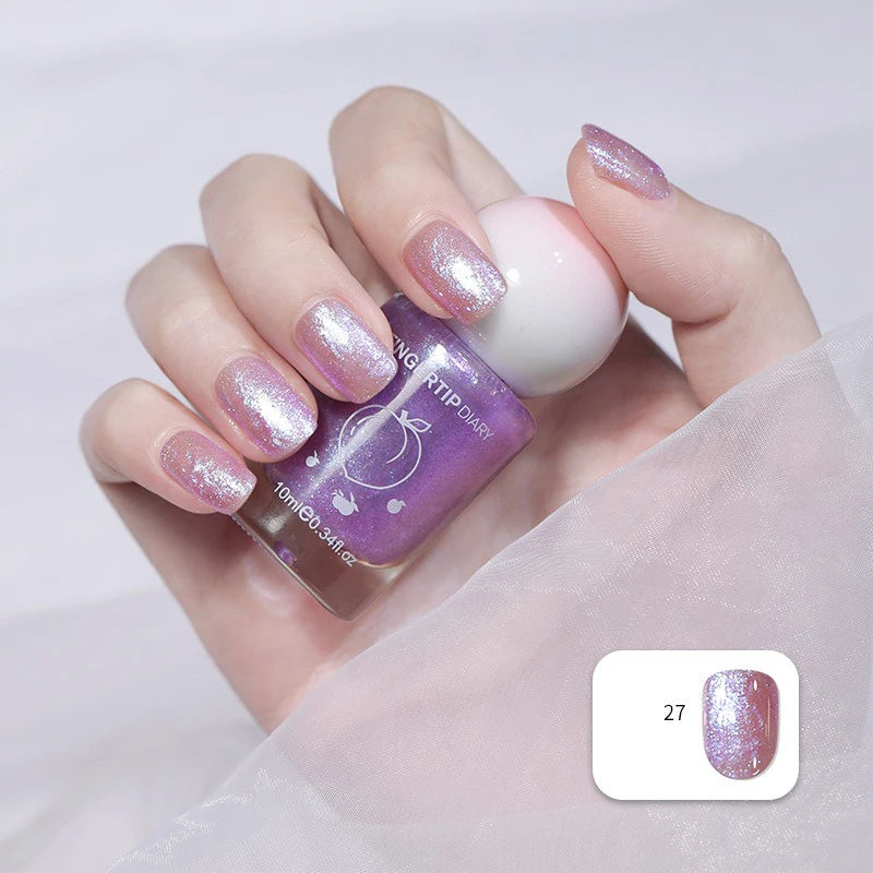 No-bake Nail Polish Polarized Nude Nails Art Tearable Quick Dry Zpaxo 27