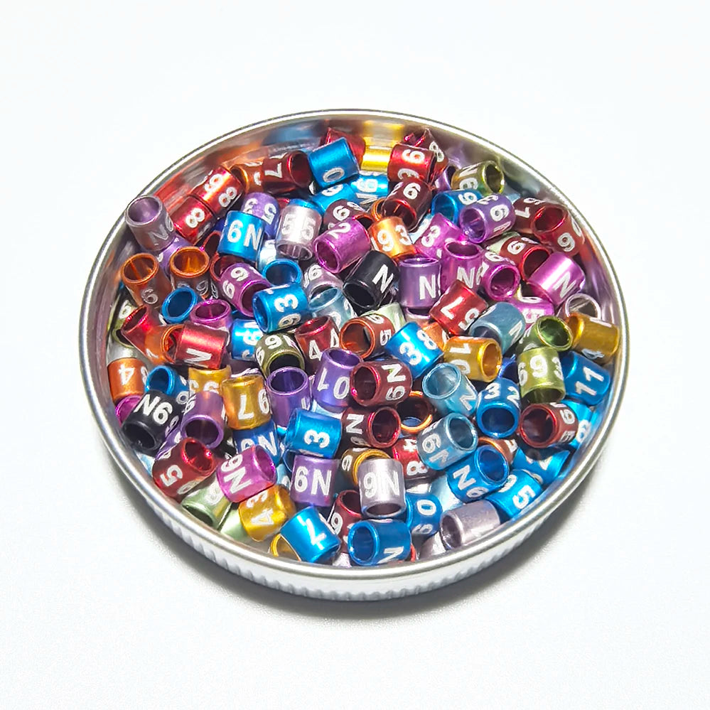 Lot Closed Finch Rings Non-custom Random-character Color-mixture