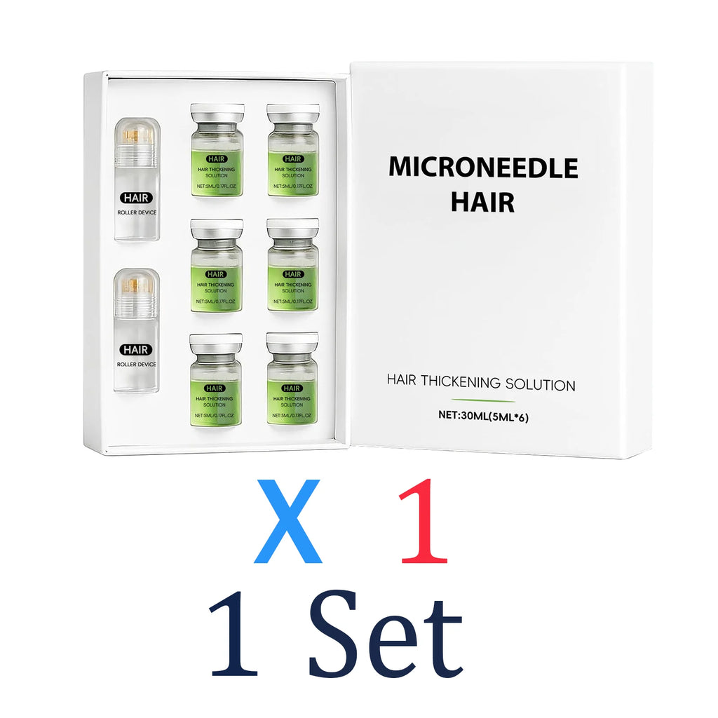 Hair Care Microneedle Roller Serum Scalp Nourishing Volumizing Thickening Appearance Care Vitamin E Strengthening Hair Roller Zpaxo 1 Set