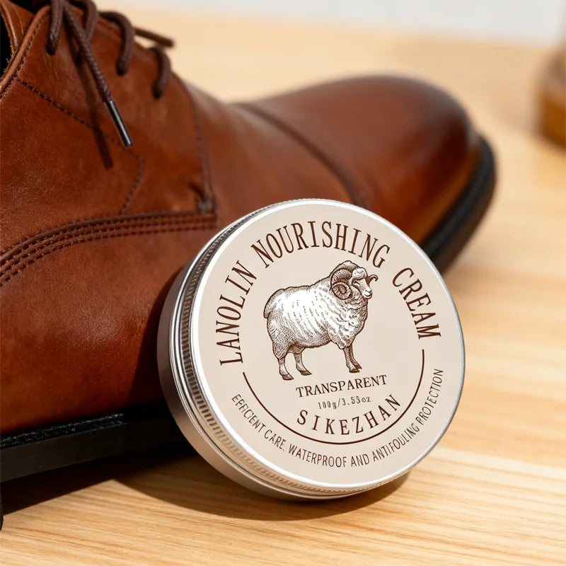 Lanolin Leather Shoe Nourishing Cream,Shoe Conditioner Balsam for Waterproof &Shining,Leather Care Wax for Shoes ,Boots, Bags Zpaxo