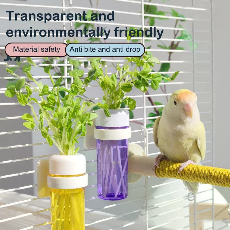 Supplies Bird Parrot Feeder Cage Vegetable Holder Preservation Jar Zpaxo