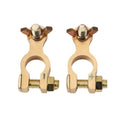 2Pcs Anti-Leakage Brass Battery Terminals Positive & Negative Thickened Auto Battery Clamp Corrosion Resistant Zpaxo A