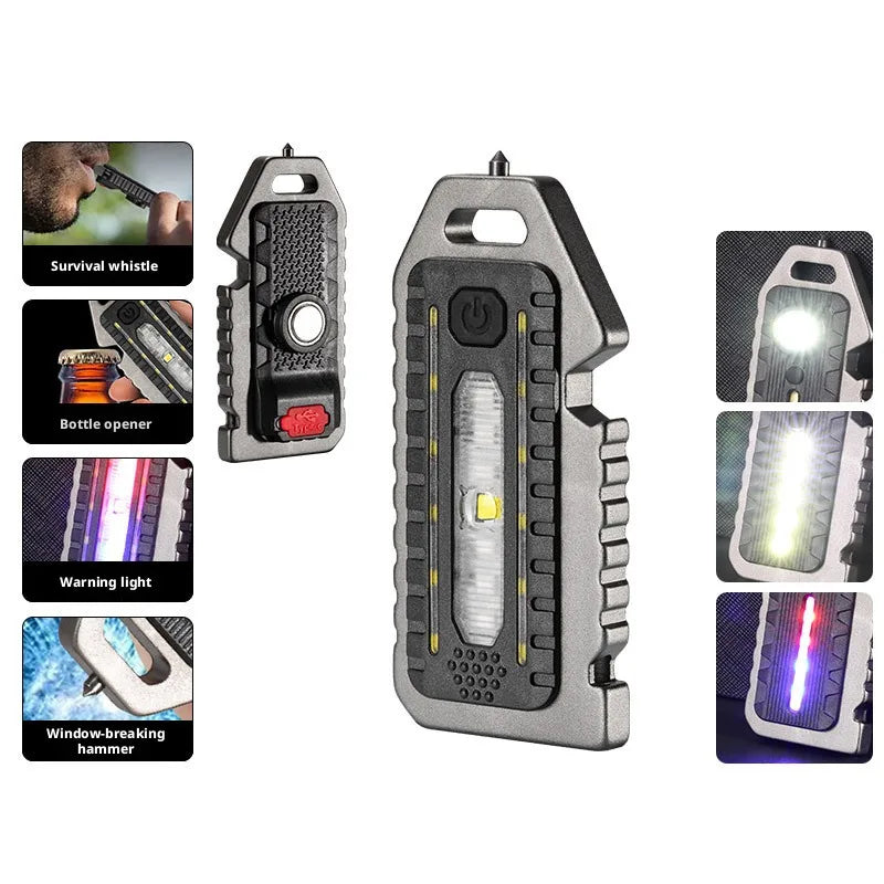 USB COB Key Light – Bicycle Warning & Clip Work Light 500lm Portable LED Clip Light Zpaxo Upgraded B
