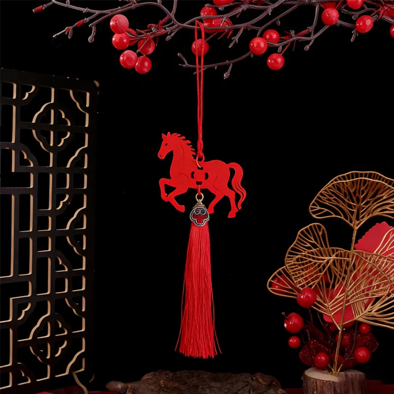 Year Horse 2026 Wall Adornment Fortune Bringing Zodiac Pendant Zpaxo