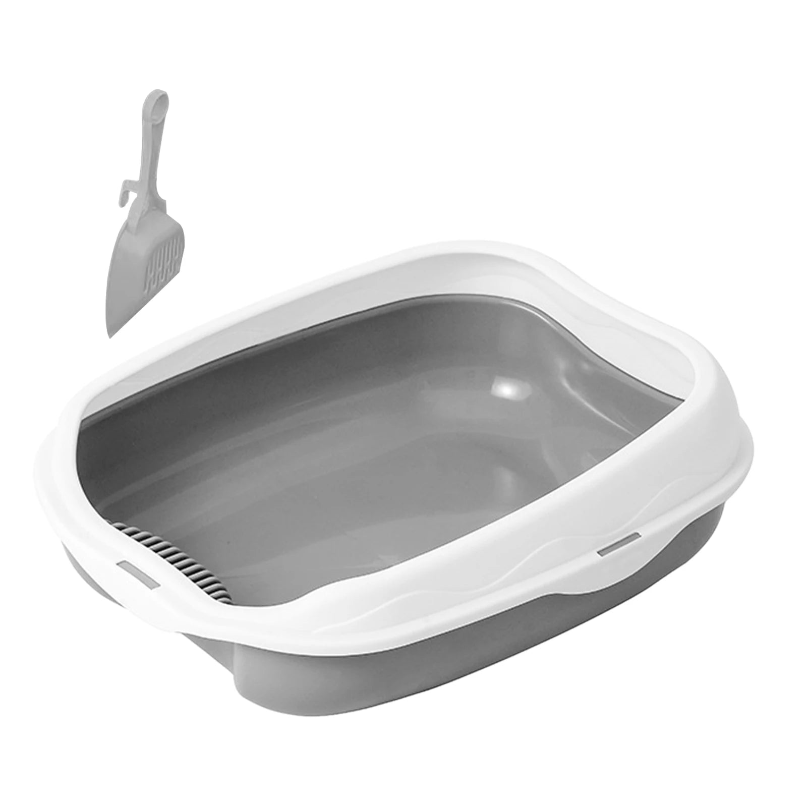 Semi enclosed cat little box With High Side Bedpan Potty Toilet for Small Pets Indoor Cats little tray Kitty litter pan Shovel Zpaxo