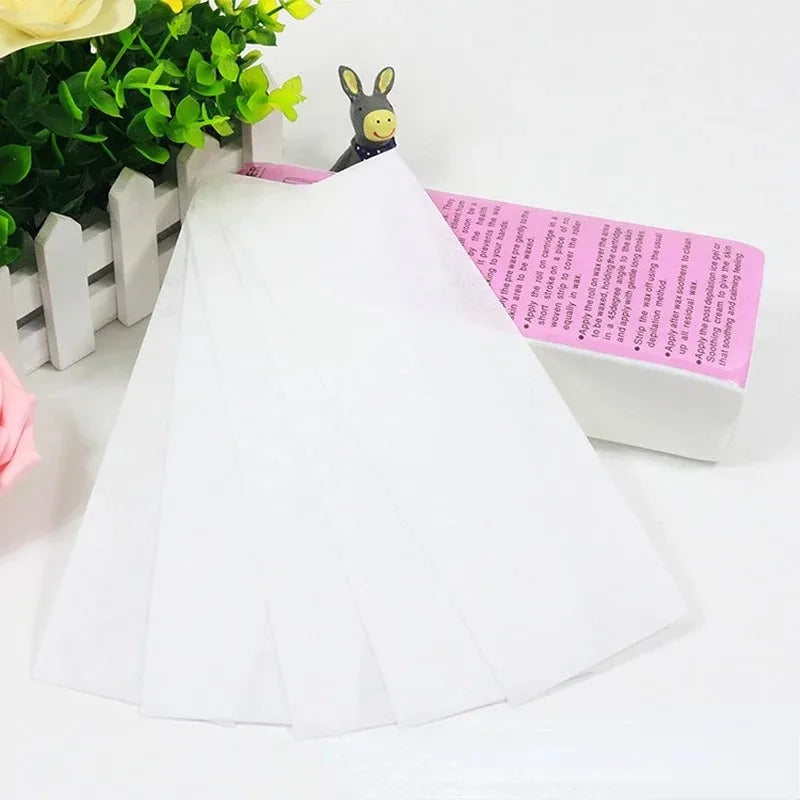 New 20/50/100Pcs Wax Paper Professional Hair Removal Waxing Strips Non-woven Fabric Waxing Papers Depilatory Beauty Tool Removal Zpaxo