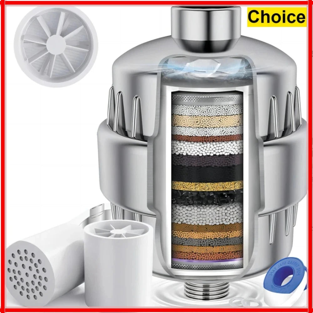 Filter Element 15-20 Grade Water Purification Household Water Purifier Shower Filter Set Bathing To Remove Residual Chlorine Zpaxo