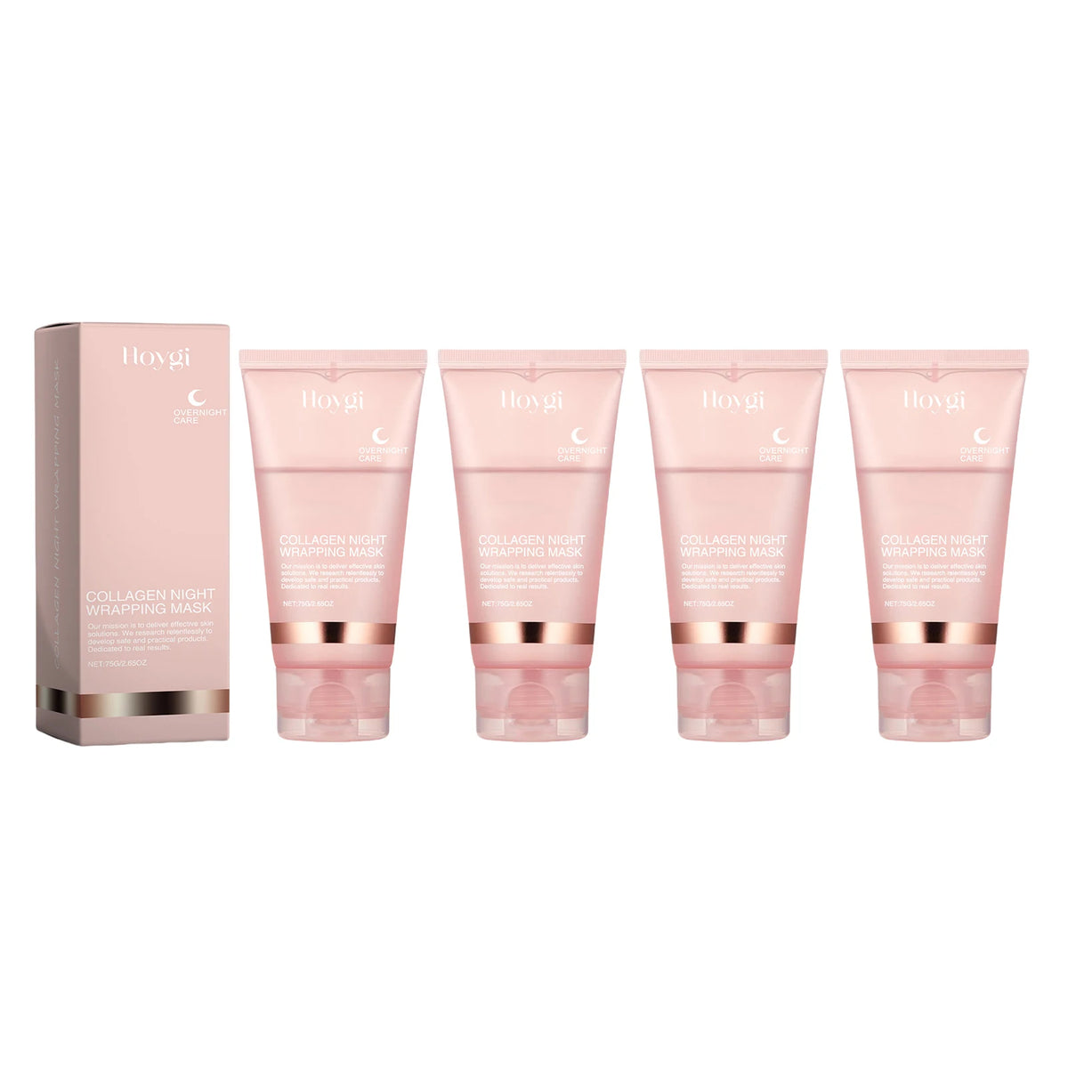 Hoygi Collagen Peel Off Mask Anti Wrinkle Firming Hydrating Easy Peel All Skin Types Non Irritating Deep Cleansing Brightening Zpaxo 4PCS