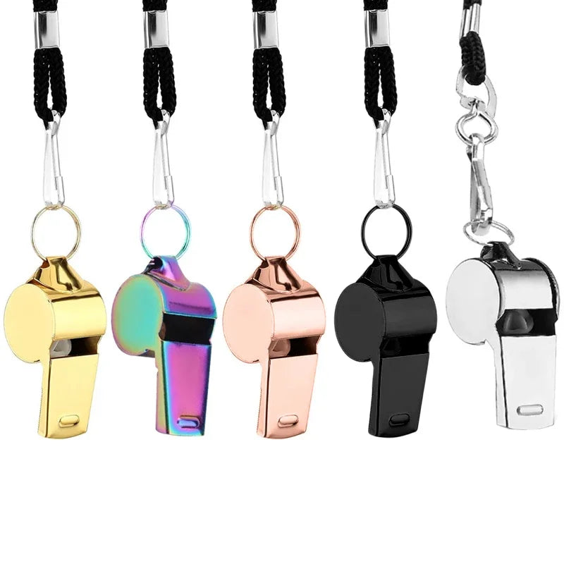 Outdoor Survival Whistle High Quality Stainless Steel Black Rose Golden Whistle Hanging Neck Sports Whistle Lifeguard Whistle Zpaxo
