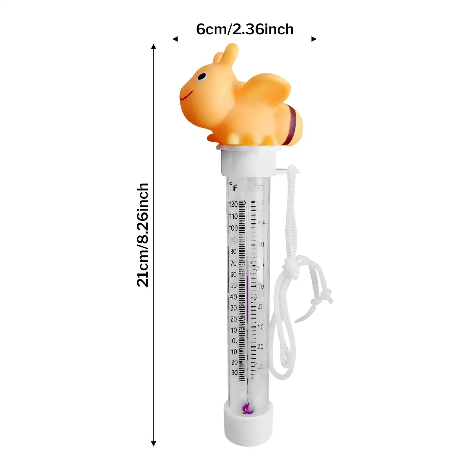 Floating Pool Gauge Cartoon Temperature Double Scale Display Temp Zpaxo