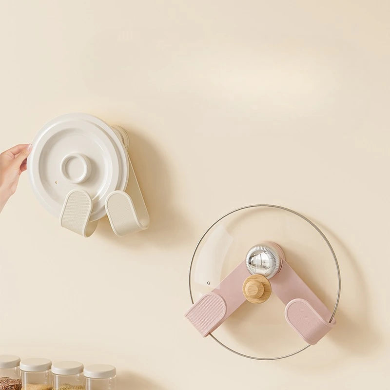 Suction Cup Pot Lid & Cutting Board Wall Rack – No-Drill Kitchen Storage Rack Zpaxo